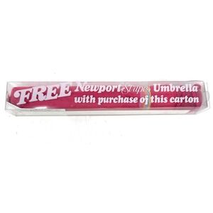 Vintage Newport Slims Umbrella Red Pink